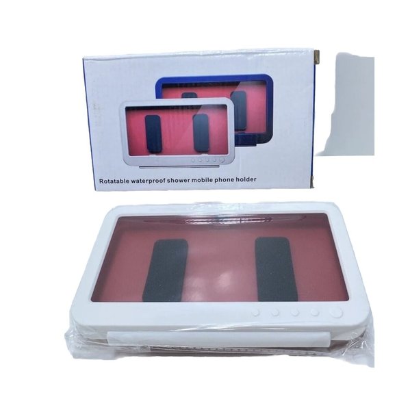 Bathroom Shower Phone Holder, New Waterproof Wall mounted Phone Box, White, iPh - Picture 3 of 10